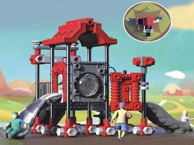 保定積木總動員滑梯-1